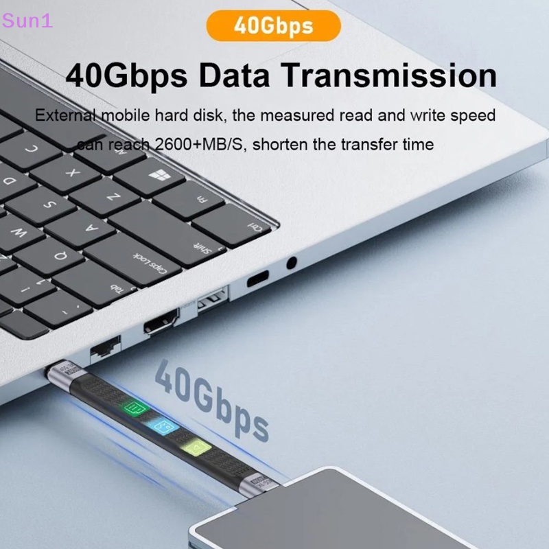 Cáp Sạc Nhanh 40Gbps E-Marker Chip PD 240W USB C Sang Type C USB4 Cho Laptop