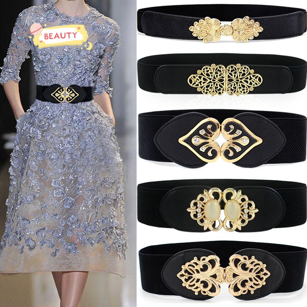 BEAUTY Thắt Lưng Bản Rộng Co Giãn Trang Trí Quần Áo Thanh Lịch