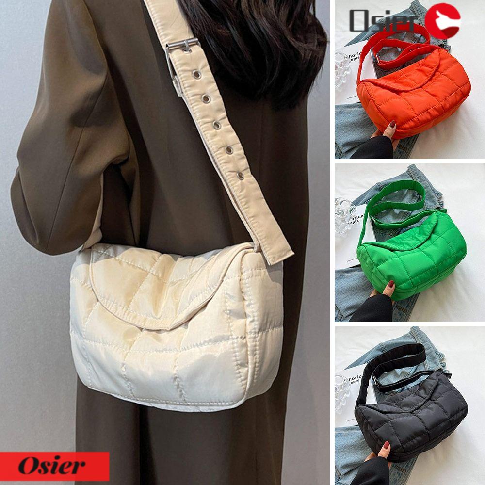 OSIER1 Túi Xách Đeo Vai Bằng Cotton Màu Sắc Thời Trang Dành Cho Nữ