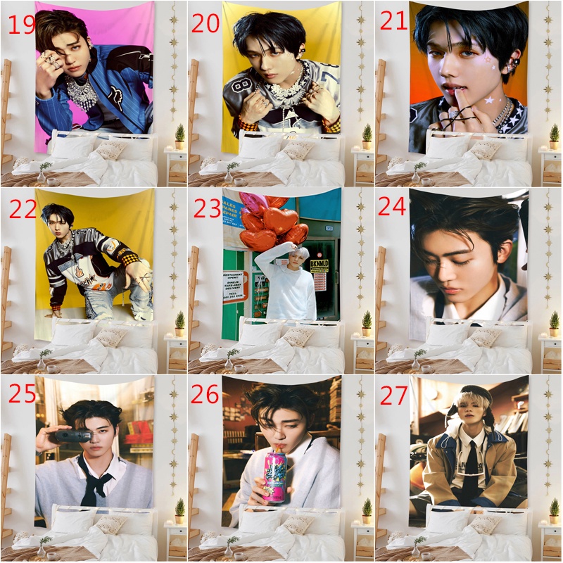 Thảm Polyester Treo Tường Trang Trí Phòng Ngủ Ký Túc Xá In Hình NCT DREAM  Jisung Haechan
