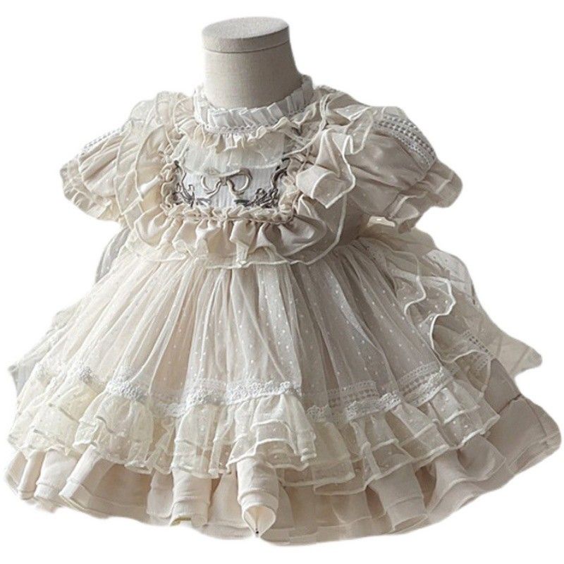 Đầm Công Chúa Lolita Phối Ren Phong Cách Phương Tây Cao Cấp Cho Bé Gái