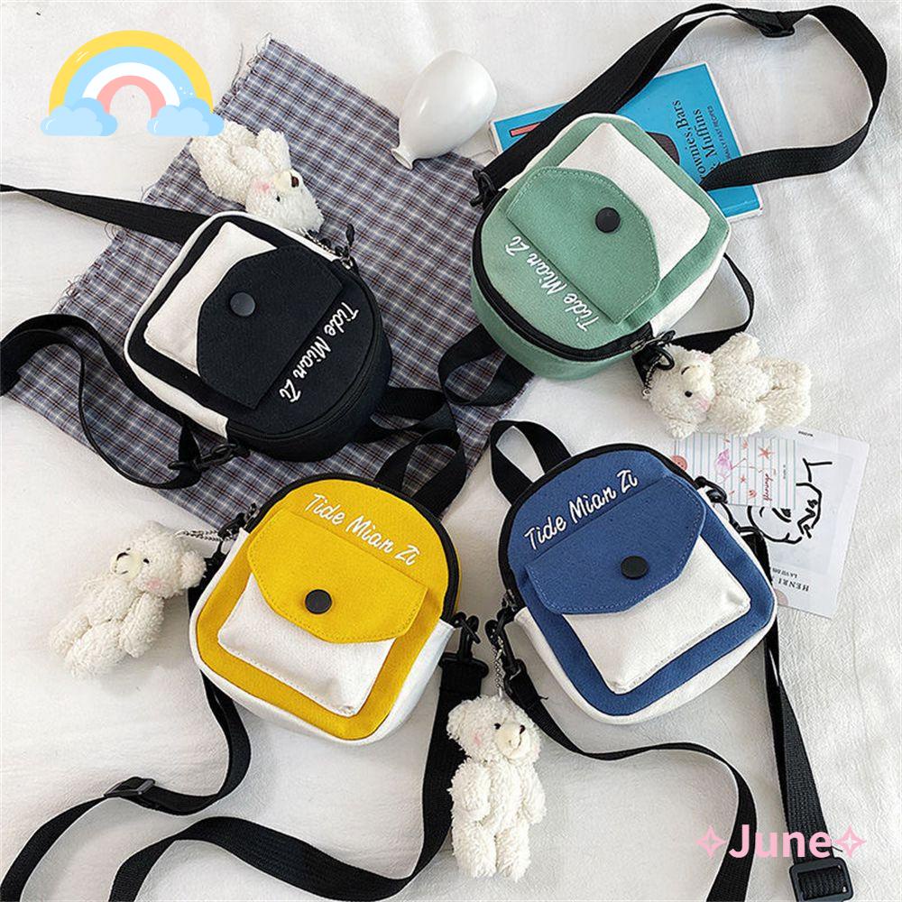 JUNE Túi Đeo Chéo Da Giả Dễ Thương Cho Nữ