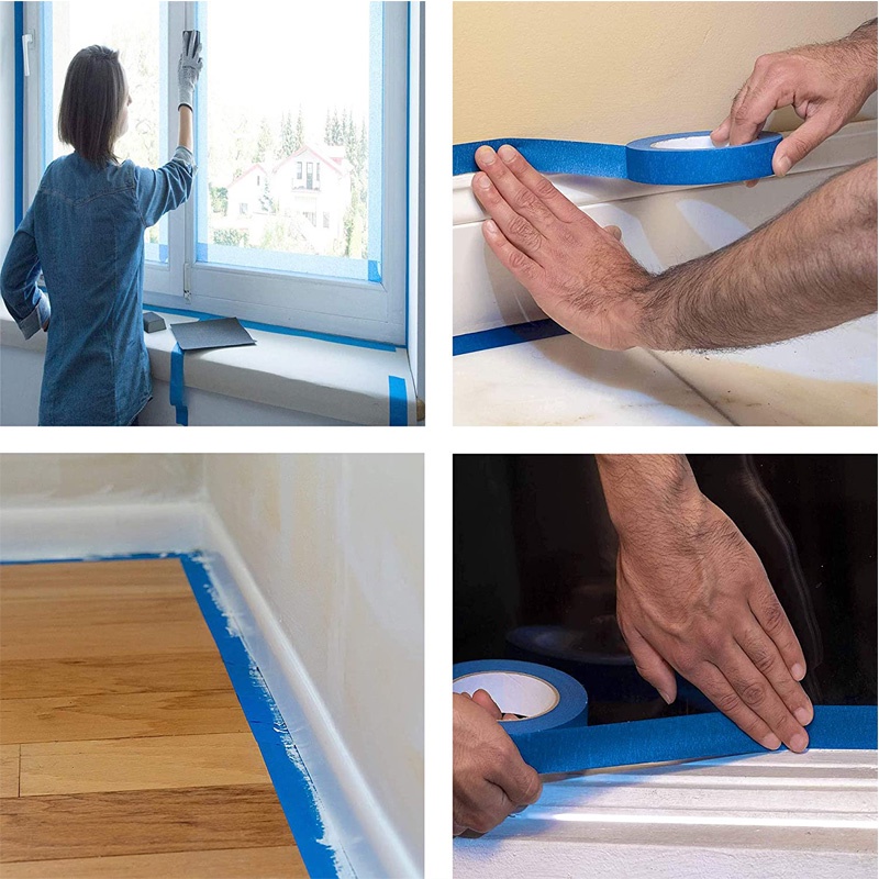 Cuộn Băng Keo Màu Xanh Dương Dán Tường / Trần Nhà Trang Trí Nghệ Thuật DIY