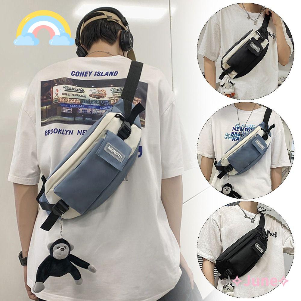 JUNE Túi Đeo Chéo Phong Cách Đường Phố Cá Tính Cho Nữ