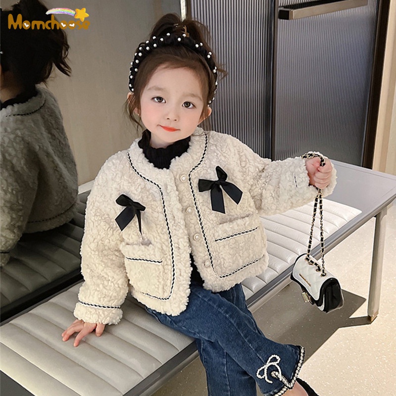 Momcose Áo Khoác Lông Dày Phong Cách Nước Ngoài Thu Đông Cho Nữ