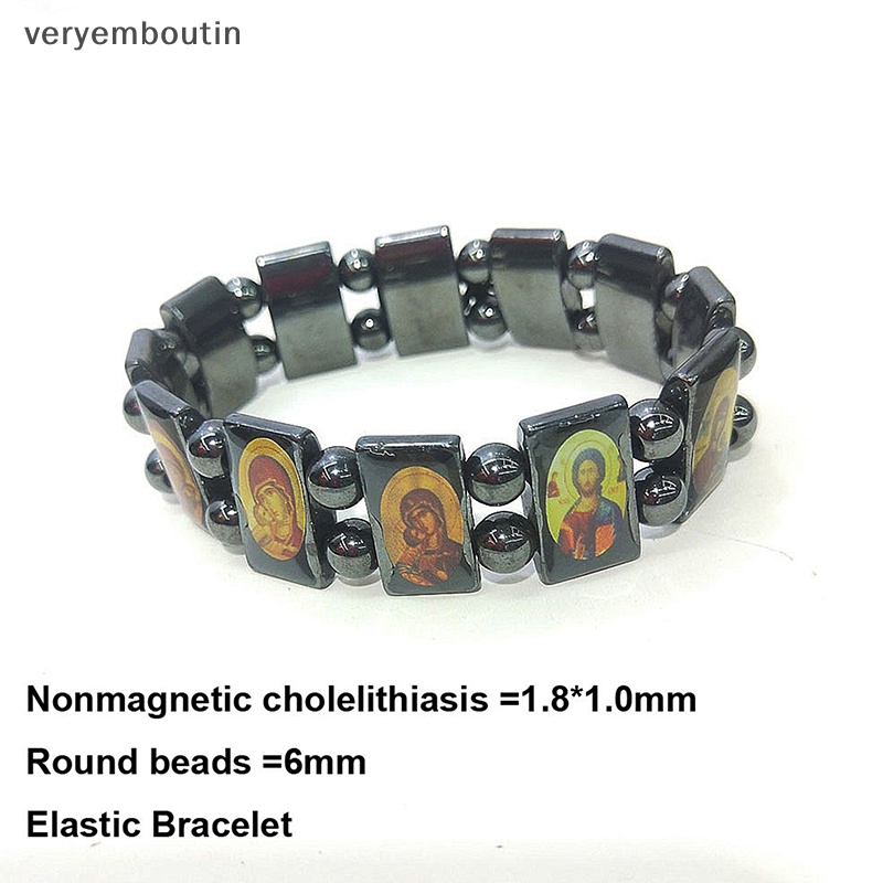 Vòng Đeo Tay Đá Hematite Màu Đen Từ Tính Giúp Sức Khỏe Dành Cho Nam