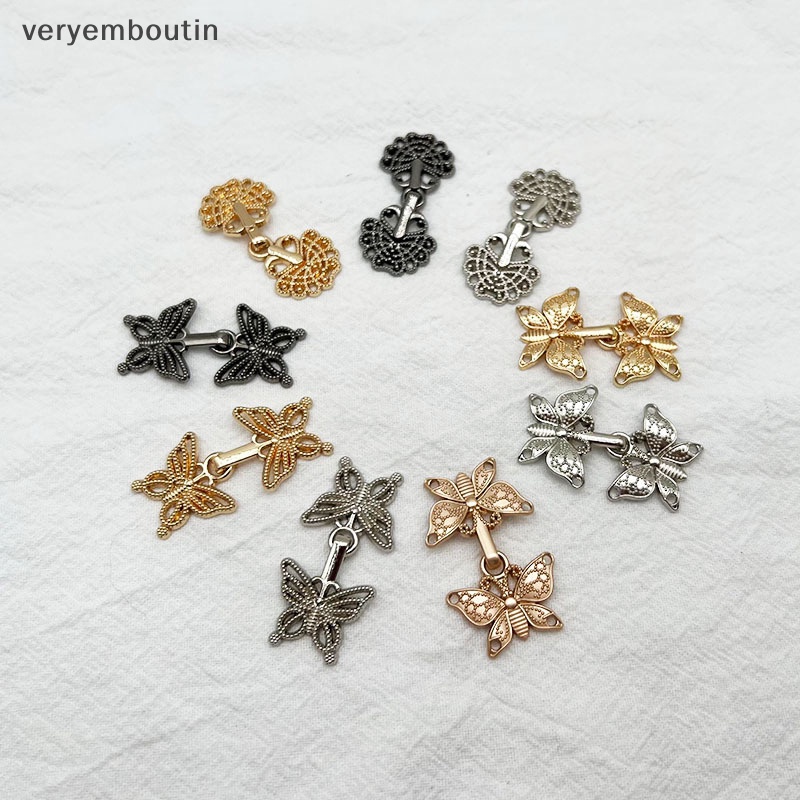 Nút Cài Cổ Áo Bằng Kim Loại Phong Cách Hanfu Cổ Điển DIY