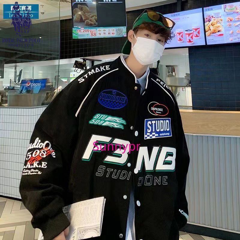 Áo Khoác Bóng Chày Thêu Chữ Thời Trang Đường Phố Mỹ Cá Tính Cho Nam