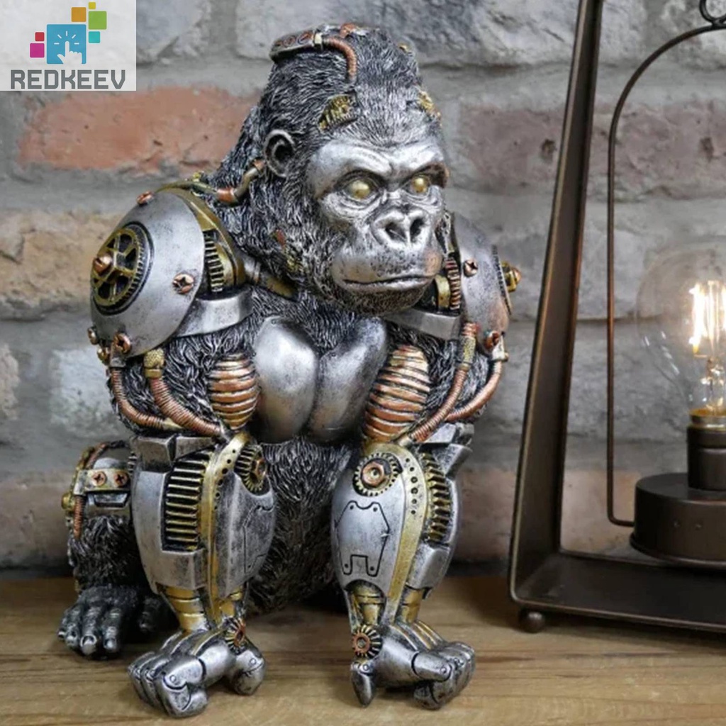 Mô Hình Chú Chó Bằng Nhựa Resin Phong Cách Steampunks Độc Đáo Dùng Trang Trí