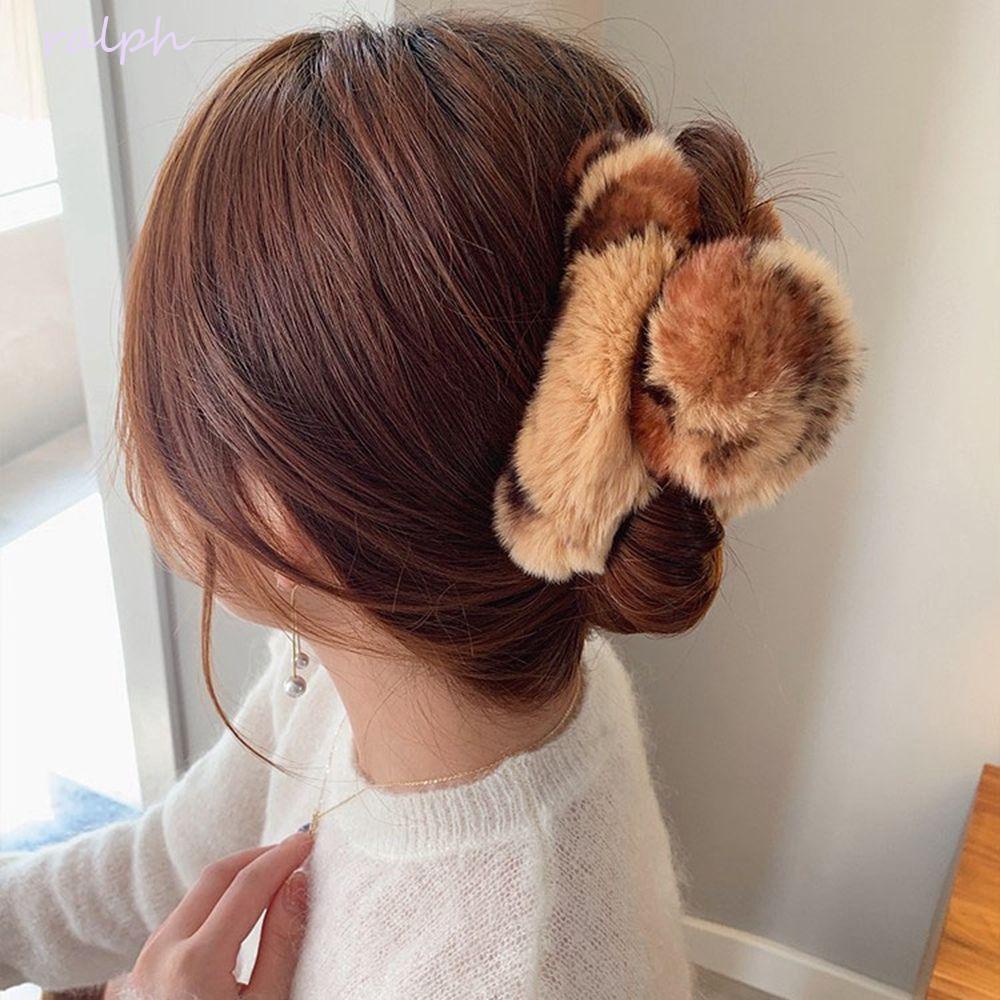 RALPH Kẹp Tóc Lông Thỏ Màu Sắc Ngọt Ngào Đơn Giản Cho Nữ