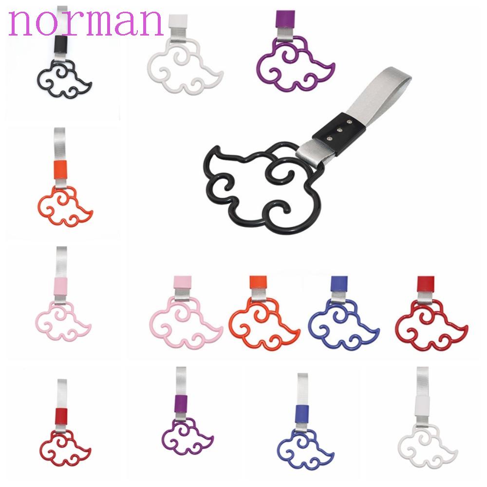 NORMAN Dây Đeo Tay Cầm Xe Hơi Màu Bạc Cảnh Báo Hình Đám Mây Dễ Lắp Đặt