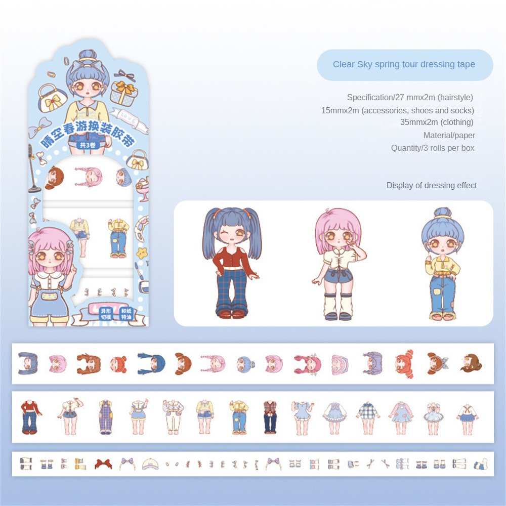Băng Dính Trang Trí Nhân Vật Hoạt Hình Dễ Thương Series 2.0 Mới