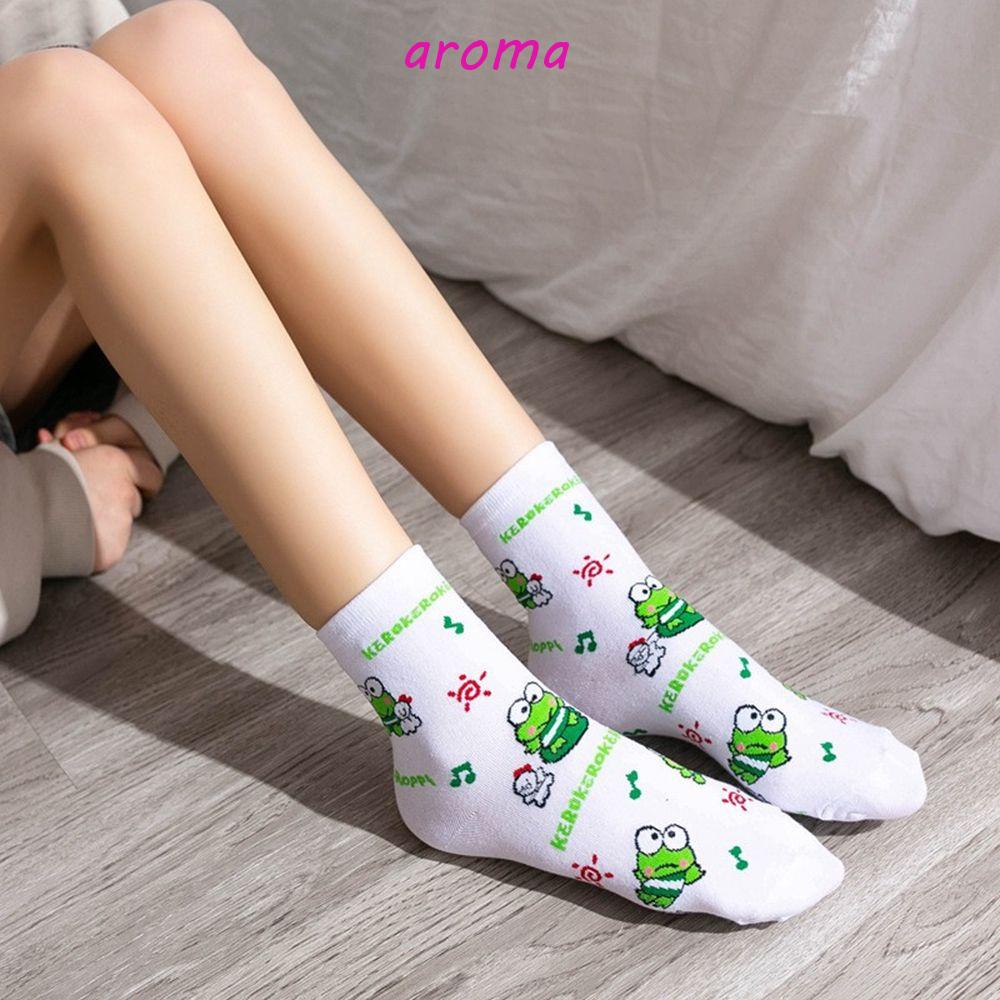 AROMA Tất Cotton In Hình Melody Đáng Yêu Thời Trang Cho Nữ