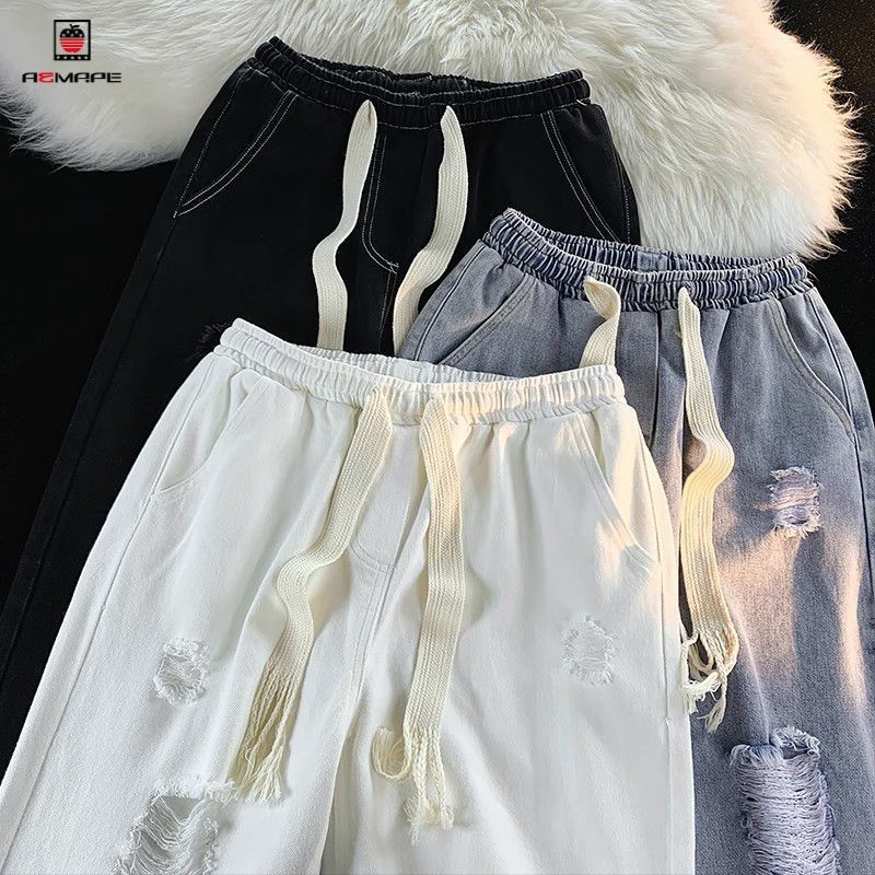 Quần Jeans Dài Ống Rộng Thời Trang Dành Cho Nam