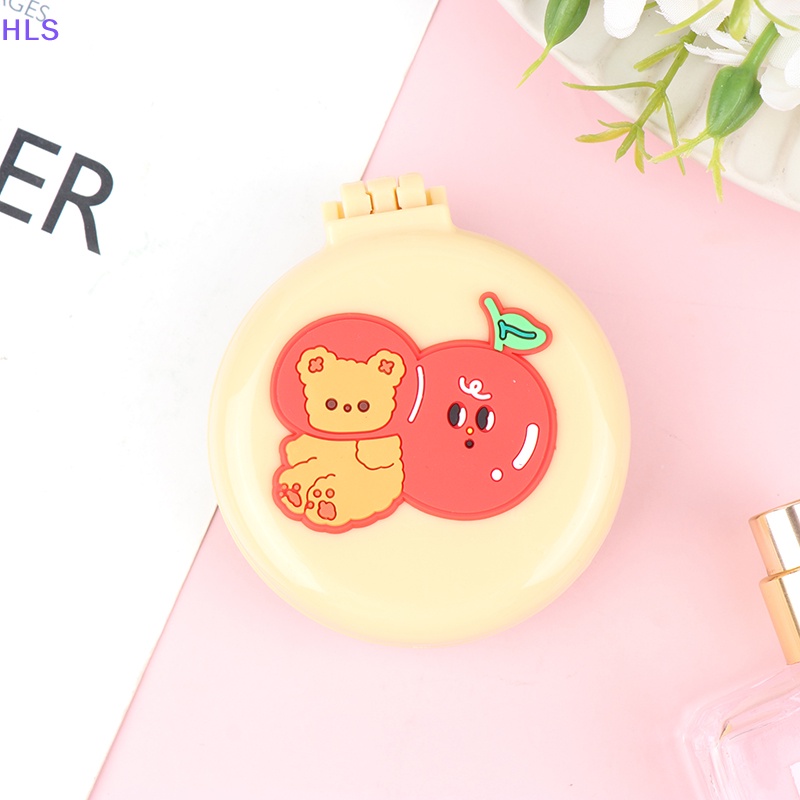 1 Lược Chải Tóc Dạng Túi Khí Gập Tích Hợp Gương Kích Thước Nhỏ Gọn Dễ Thương Dùng Khi Đi Du Lịch