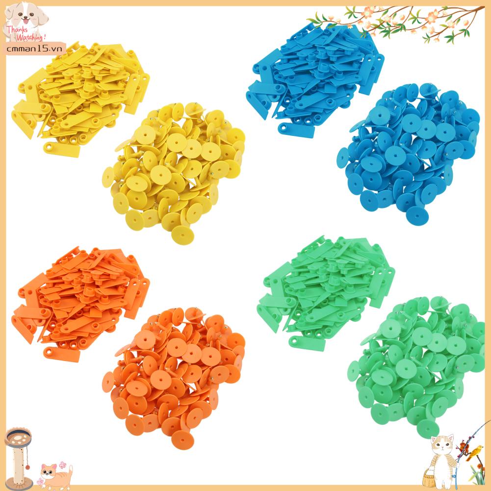 Mrbunny 100 cái Động vật Thẻ tai trống Dê cừu Lợn Gia súc TPU cho động trang trại