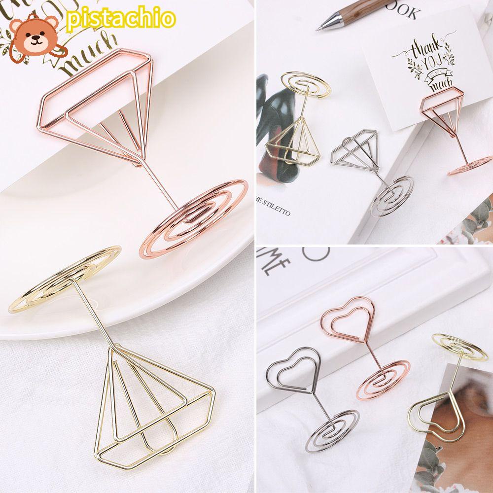 PISTA Set 1 / 5 Kẹp Giấy Mini Bằng Kim Loại Màu Vàng Hồng Dùng Để Kẹp Ảnh Trang Trí Tiệc Cưới