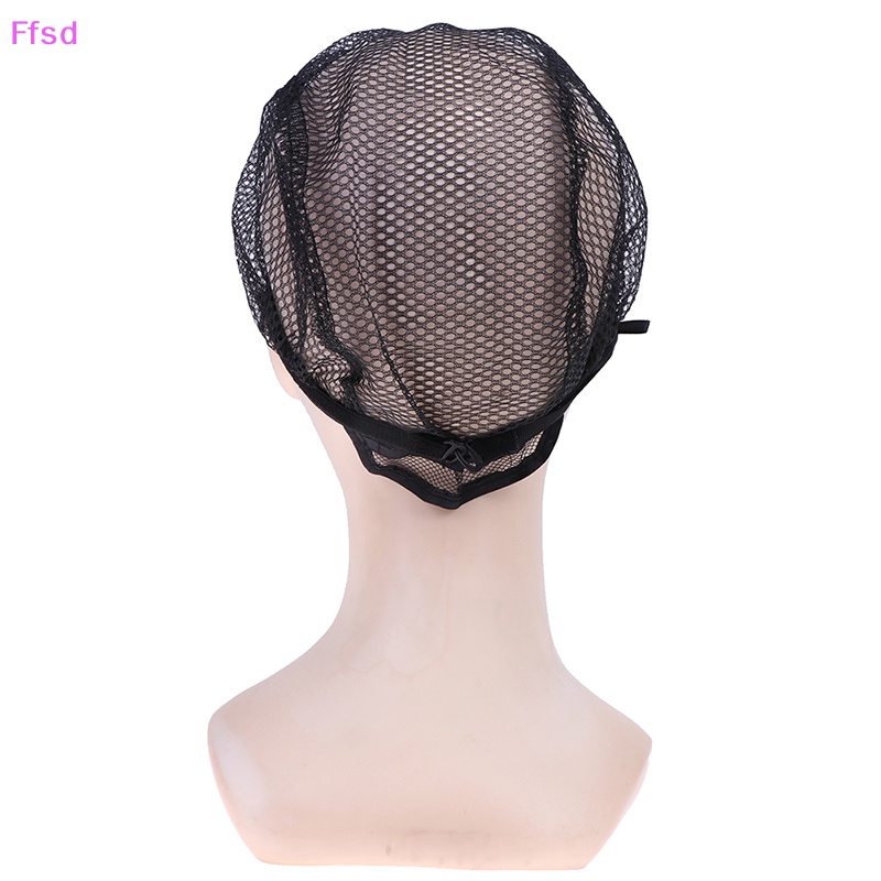 {Ffsd} Mũ Dệt Lưới Trùm Tóc Giả Toàn Thân Màu Đen Làm Từ Vải Ren Dệt * Hàng Bán Chạy