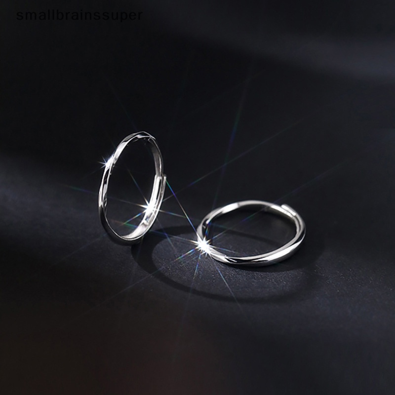 Nhẫn Tròn Màu Bạc Đơn Giản Không Phai Thời Trang Cho Nữ