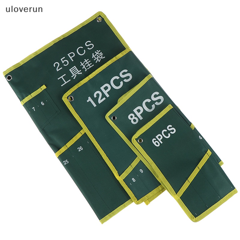 Túi Cuộn Vải Canvas 6 / 8 / 12 / 25 Ngăn Đựng Cờ Lê Tiện Dụng