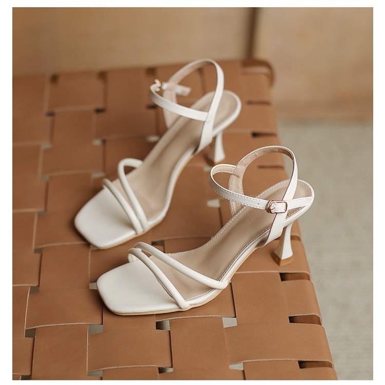 Giày Cao Gót Sandal Phong Cách Pháp Thời Trang Mùa Hè Cho Nữ