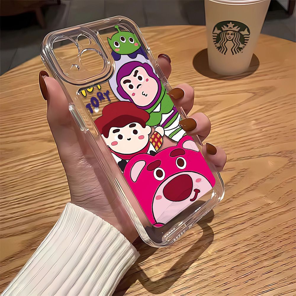 Ốp Điện Thoại Mềm In Hình Gấu Dâu Tây 12 Kiểu Lựa Chọn Cho iPhone14Promax 7 11 13 8p 6ZGF