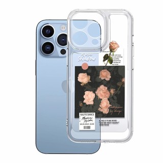 Ốp Điện Thoại Mềm Họa Tiết Hoa Hồng Màu Hồng Kiểu Retro Cho Iphone 13 14Promax 11 12 7 8 Q7AK