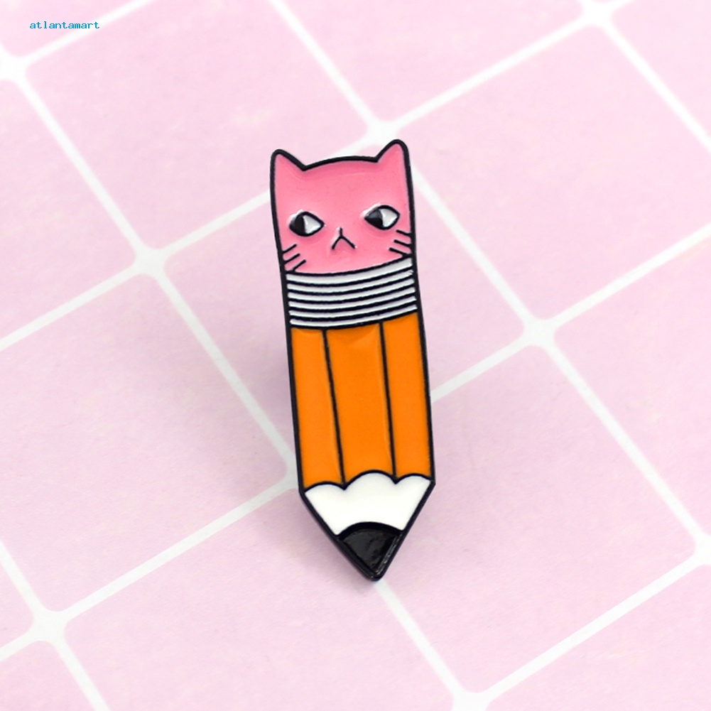 Túi Đựng Đồ Dùng Cao Cấp Tiện Dụng| Ghim Cài Ba Lô / Balo Hình Mặt Mèo Bằng Kim Loại Tráng Men Dễ Thương