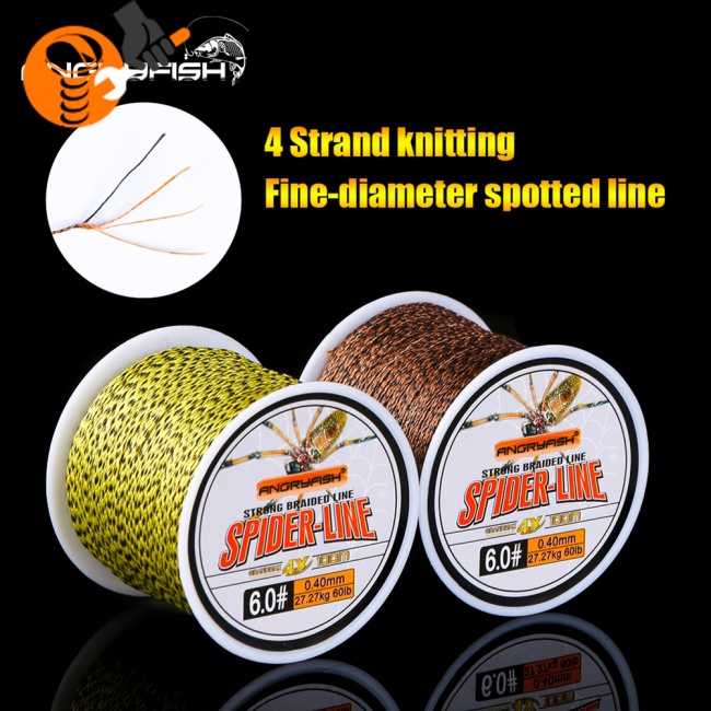 Cuộn Dây Câu Cá Bện 4 Sợi PE 20- 220LB Dòng Spider-Line Series 100m Họa Tiết Rằn Ri