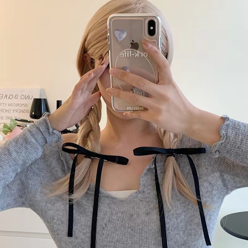 Kẹp Tóc Hình Nơ Ruy Băng Đơn Giản Thời Trang Phong Cách Hàn Quốc Y2K Dành Cho Bé Gái