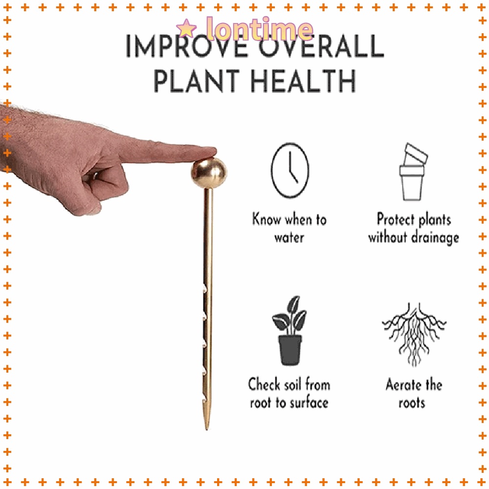 LONTIME Đồng Hồ Đo Độ Ẩm Đất Chống Ăn Mòn Không Cần Pin Cho Sân Vườn