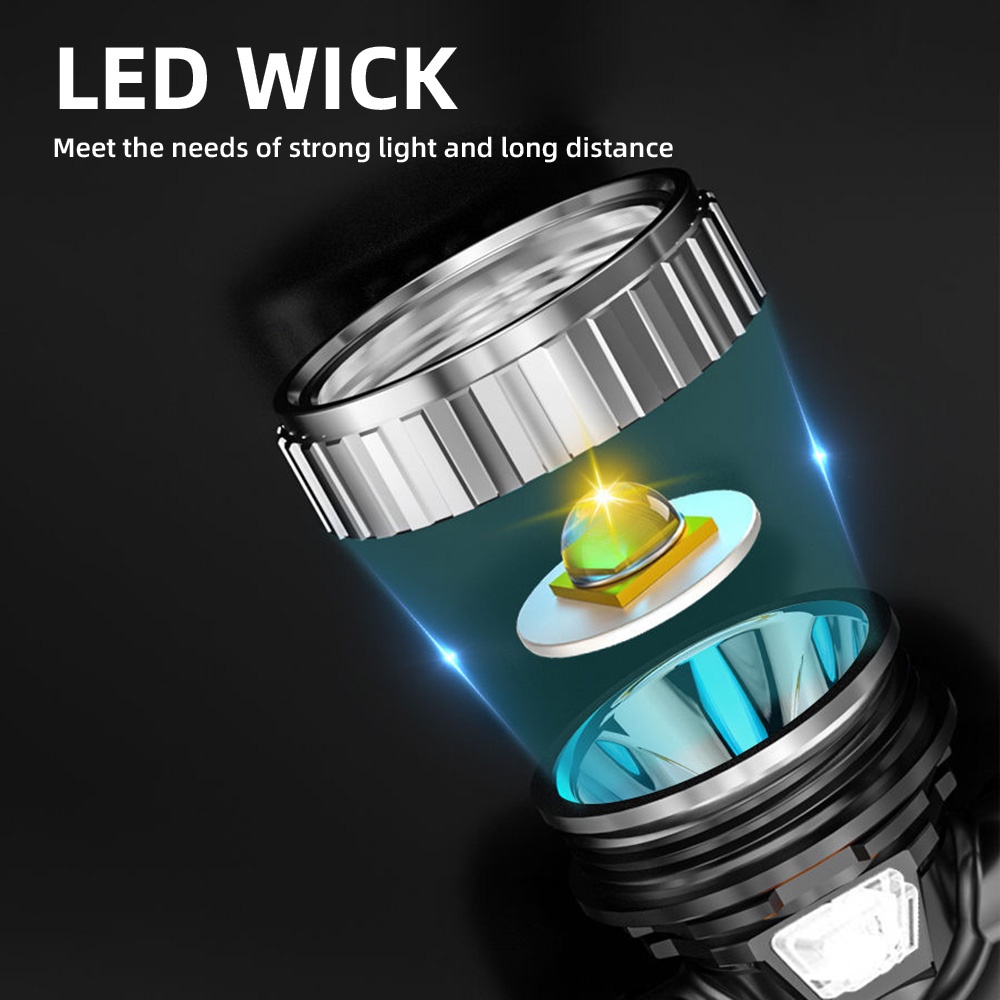 Đèn Pin LED Mini Siêu Sáng Có Thể Sạc Lại Dùng Ngoài Trời