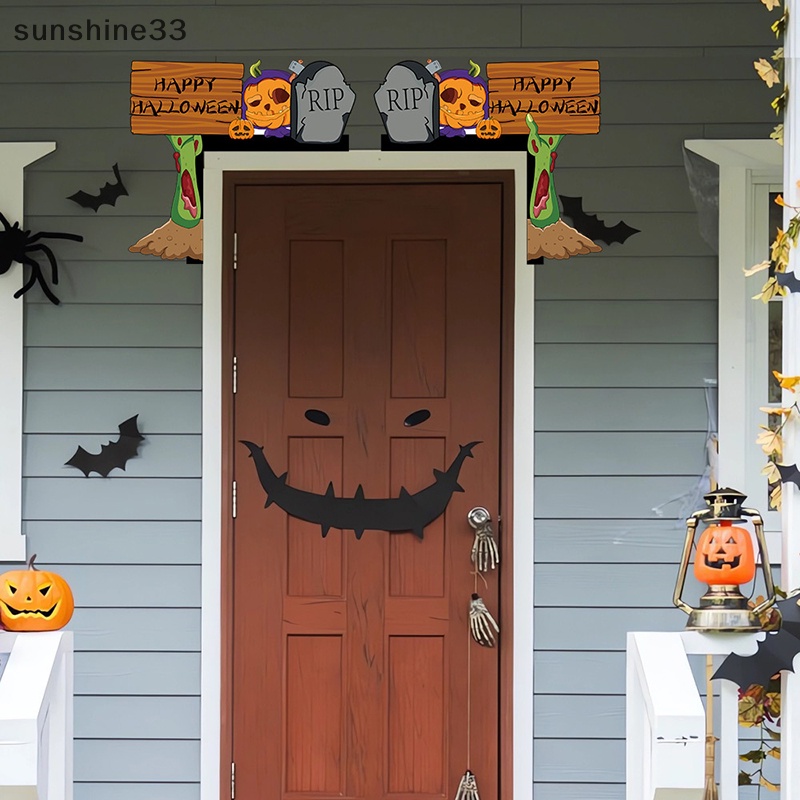 Biển Gỗ Trang Trí Góc Cửa Chủ Đề Halloween
