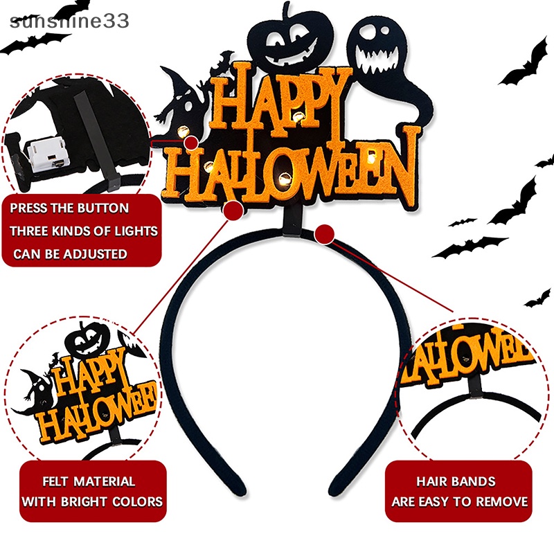 Băng Đô Cài Tóc Hình Nhện / Dơi / Dơi Độc Đáo Trang Trí Tiệc Halloween