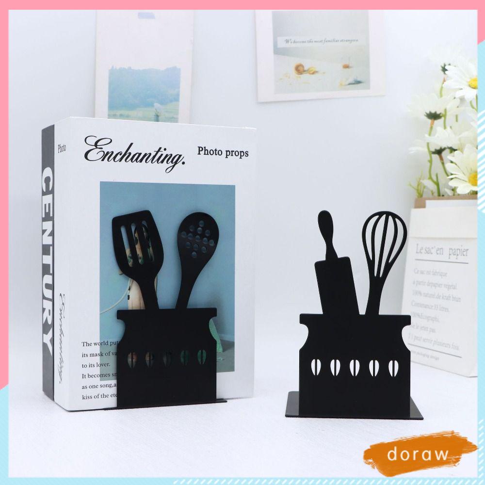 DORAW Giá Đỡ Sách Bằng Kim Loại Tiện Dụng Cho Nhà Bếp