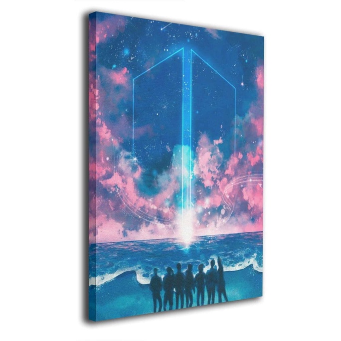 Tranh Vải Bạt Treo Tường Không Khung In Hình Nhóm Nhạc BTS Bangtan Boys Nghệ Thuật Cho Phòng Ngủ X