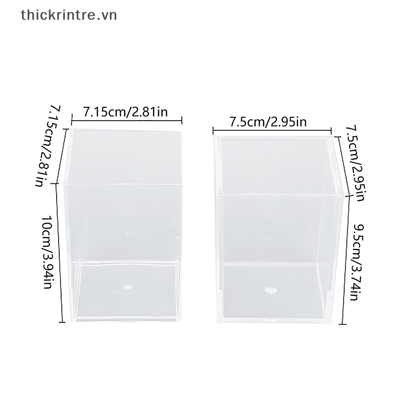 Hộp Đựng Cọ Trang Điểm Trong Suốt Tiện Dụng