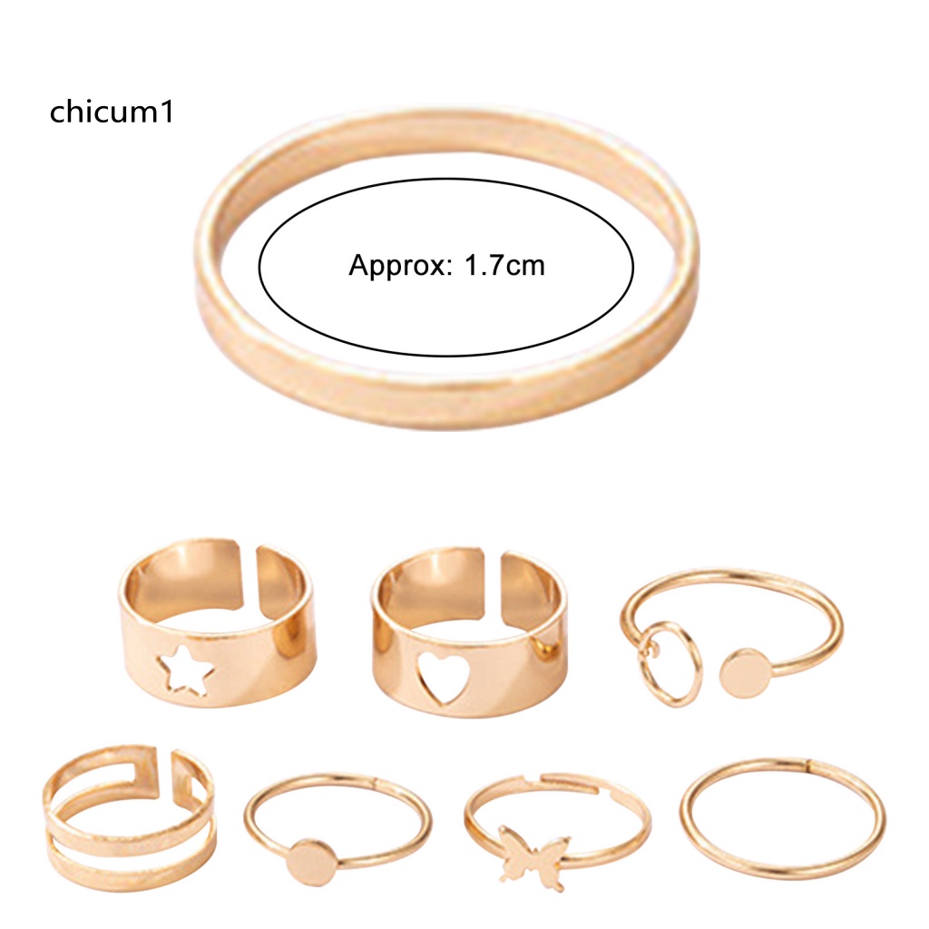 Set 8 Nhẫn Đeo Khớp Ngón Tay Nhiều Kiểu Dáng Thời Trang