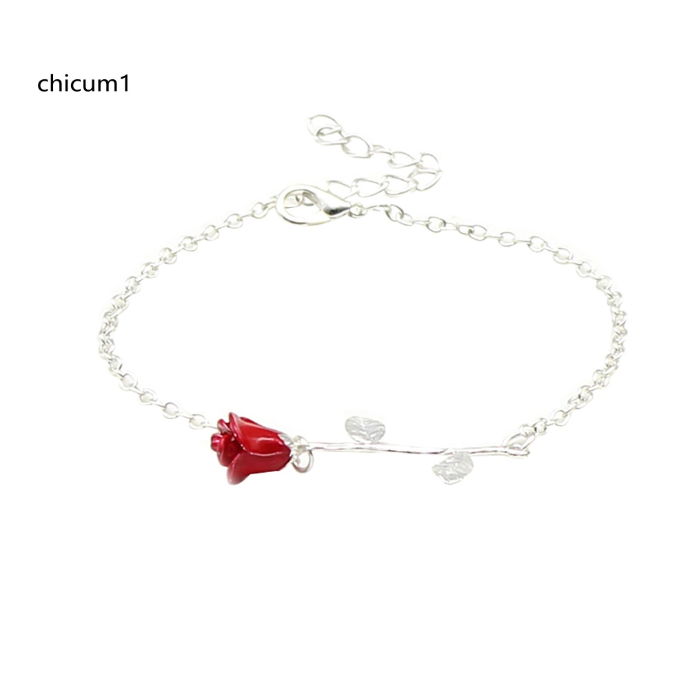 Vòng Tay Thời Trang CC Hình Hoa Hồng Có Thể Điều Chỉnh Kích Thước