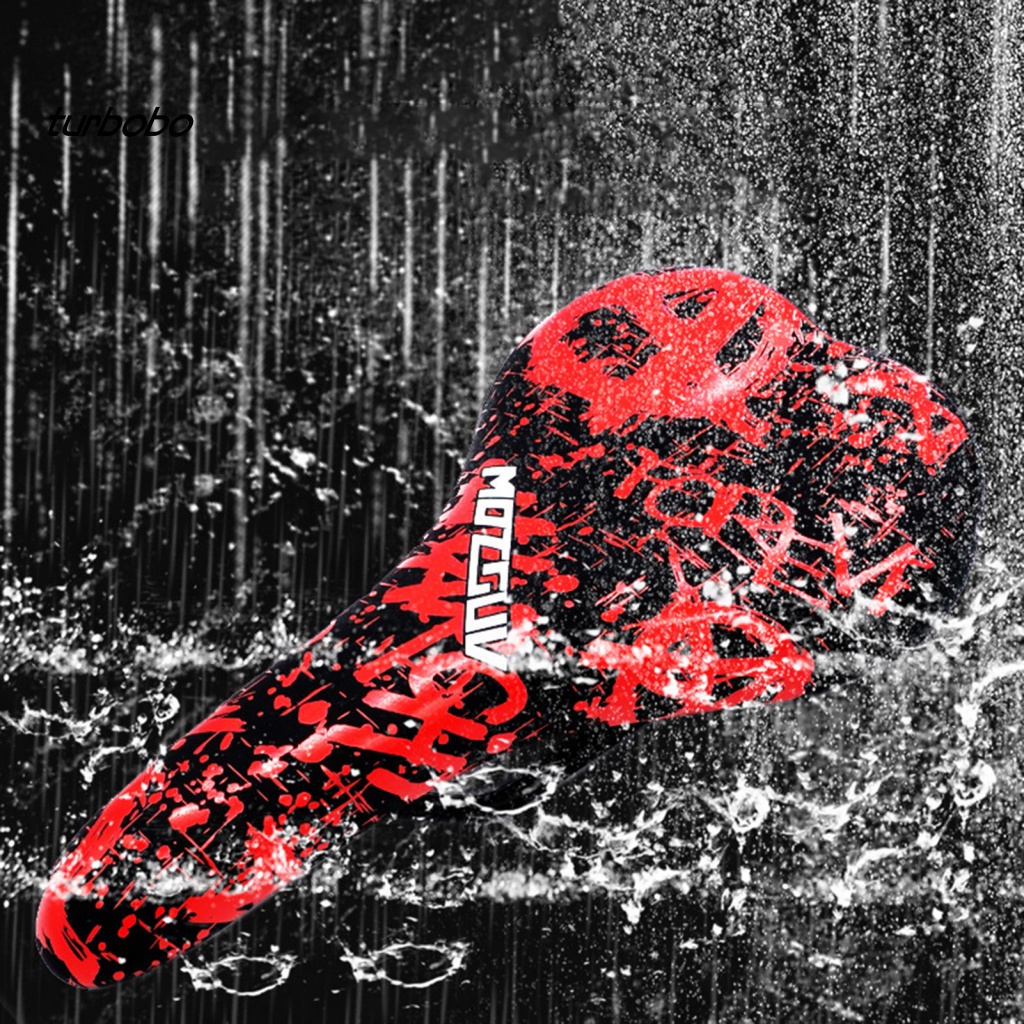 Yên Xe Đạp Giả Da In Họa Tiết Graffiti Thoáng Khí Thấm Hút Tốt Tiện Dụng Cho MTB