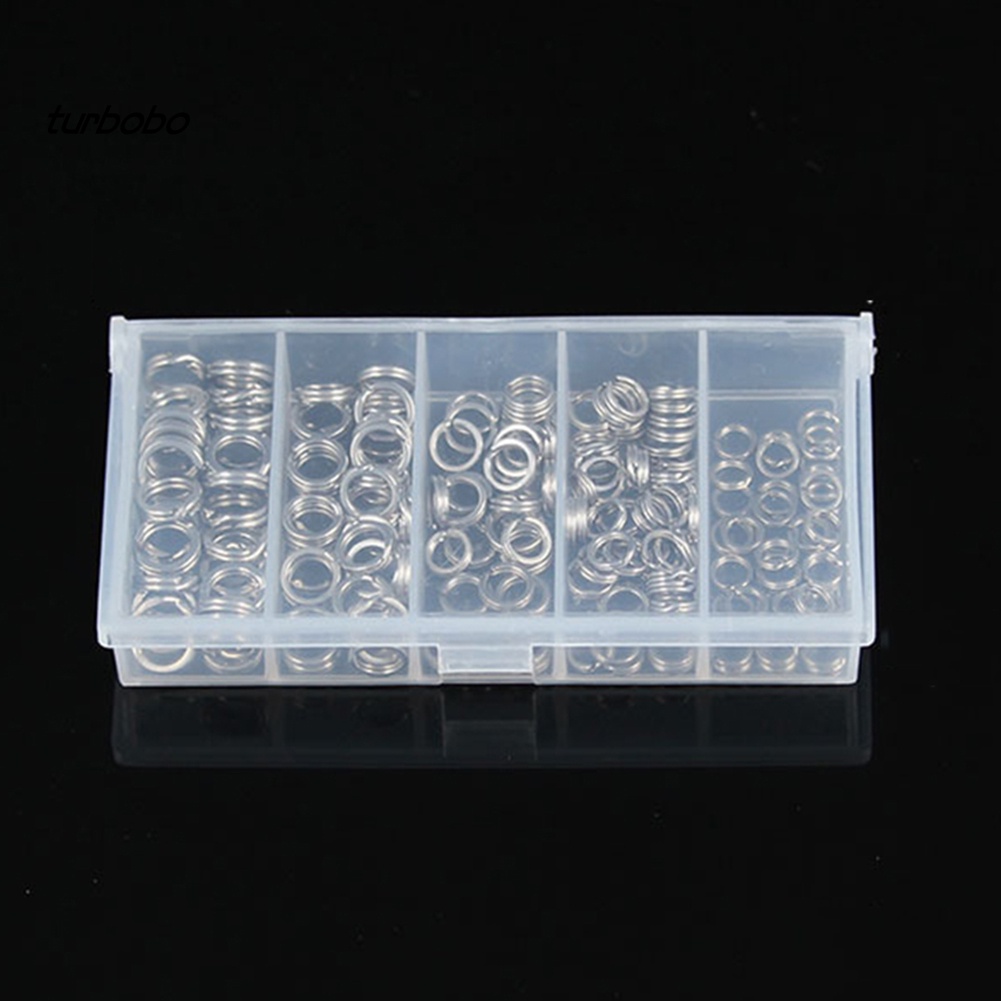 Hộp 200 Vòng Tách Mồi Câu Cá Bằng Thép Không Gỉ