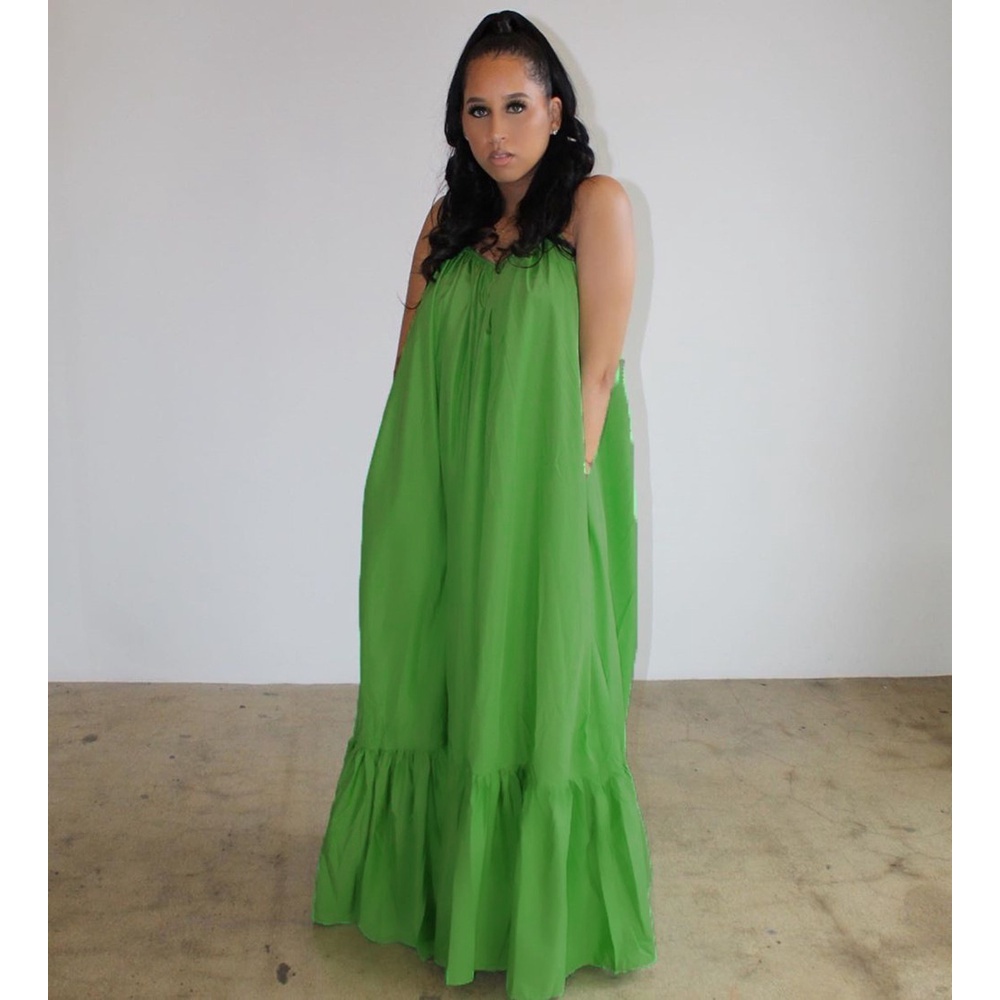 Đầm Dài Không Tay Màu Sắc Đơn Giản Size S-5XL Phong Cách Âu Mỹ Cho Nữ