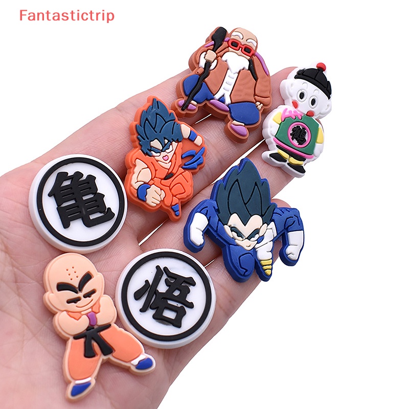 [FantastictripV] Hàng Bán Chạy Set 10 Chiếc Giày Anime PVC Chất Lượng Cao Dễ Thương Trang Trí Vườn Croc Ch Buckle Mới