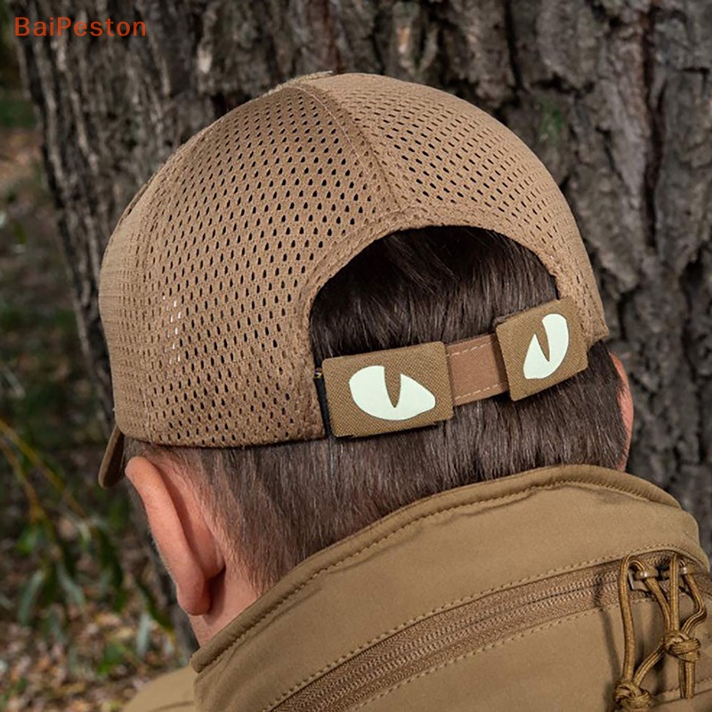 [BaiPestonV] Miếng Dán Trang Trí Ba Lô Họa Tiết Mắt Mèo Phát Sáng Trong Bóng Tối