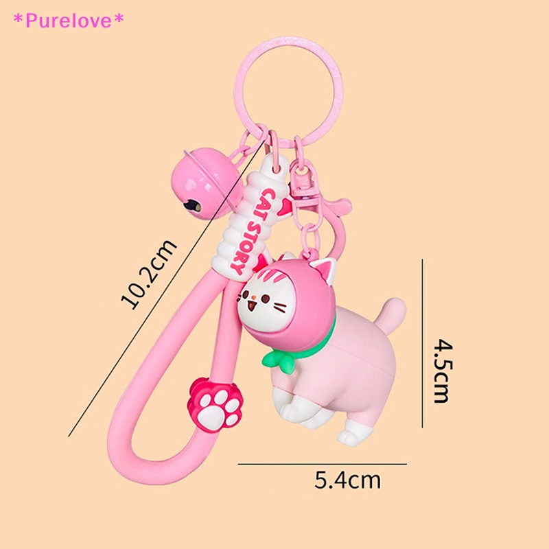 Móc Chìa Khóa Hình Chú Mèo Lắc Chuông Dễ Thương Mới