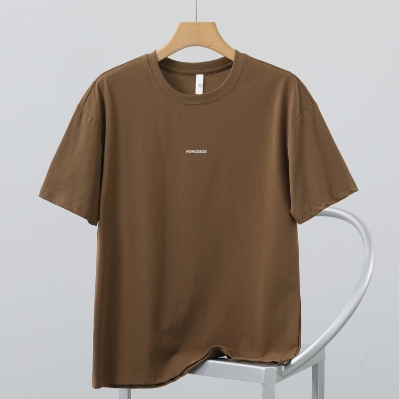 Áo Thun 100% Cotton Tay Ngắn Cổ Tròn Thoải Mái Thời Trang Mùa Hè Cho Nam Giới Có 5 Màu Size M-5XL