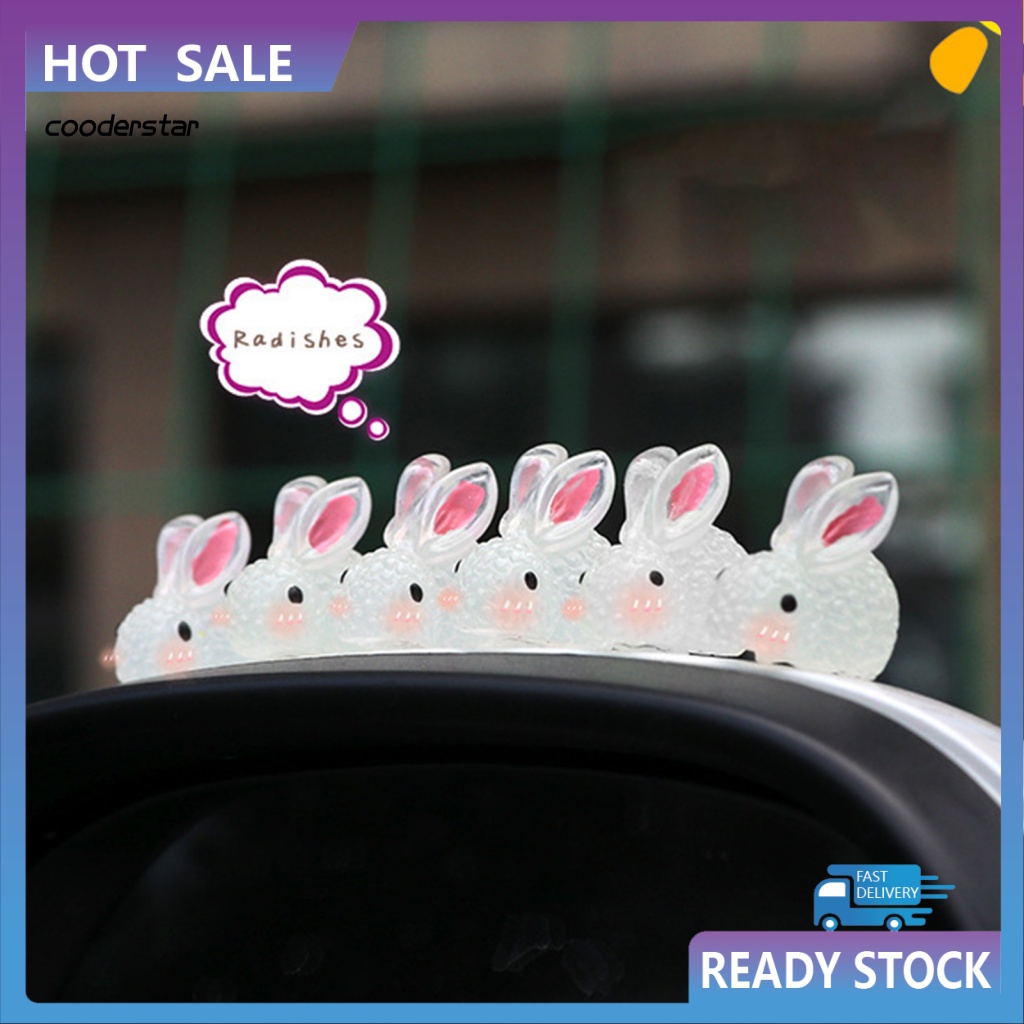 Phụ Kiện Trang Trí Xe Hơi Hình Thỏ Bằng Nhựa Resin Dễ Thương