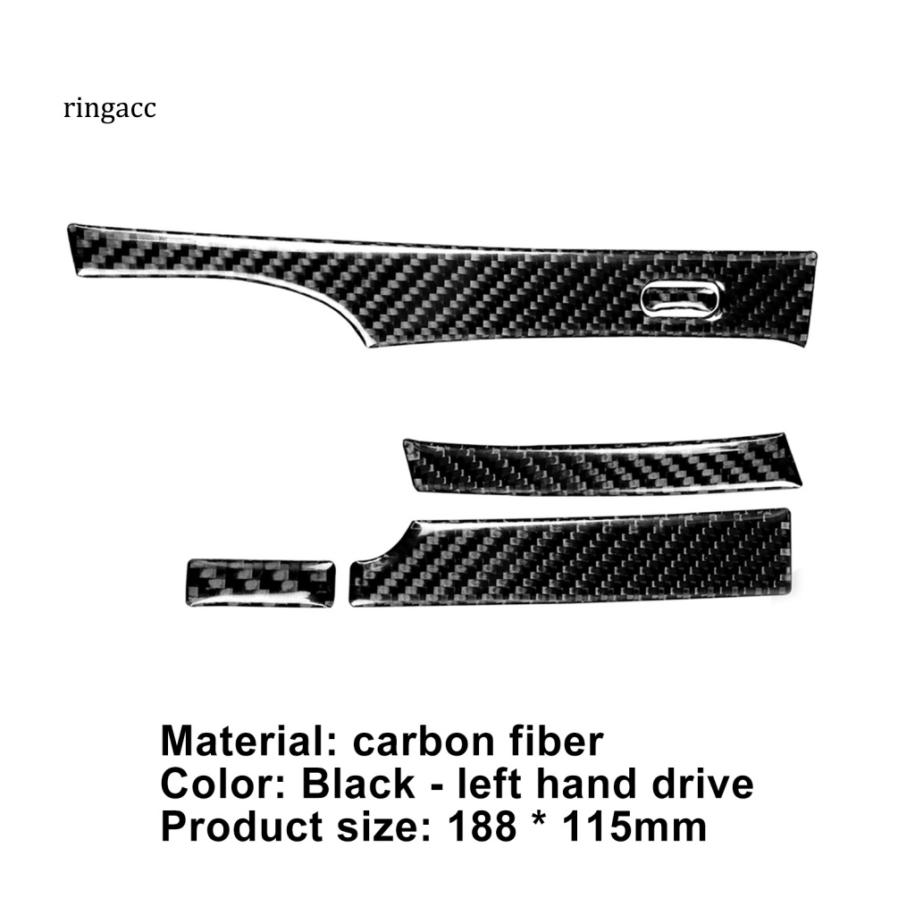 1 Bộ Nhãn Dán Trang Trí Cần Số Tự Dính In Họa Tiết Sợi Carbon Nhỏ Gọn Cho Honda Civic 8th Gen 2006-2011