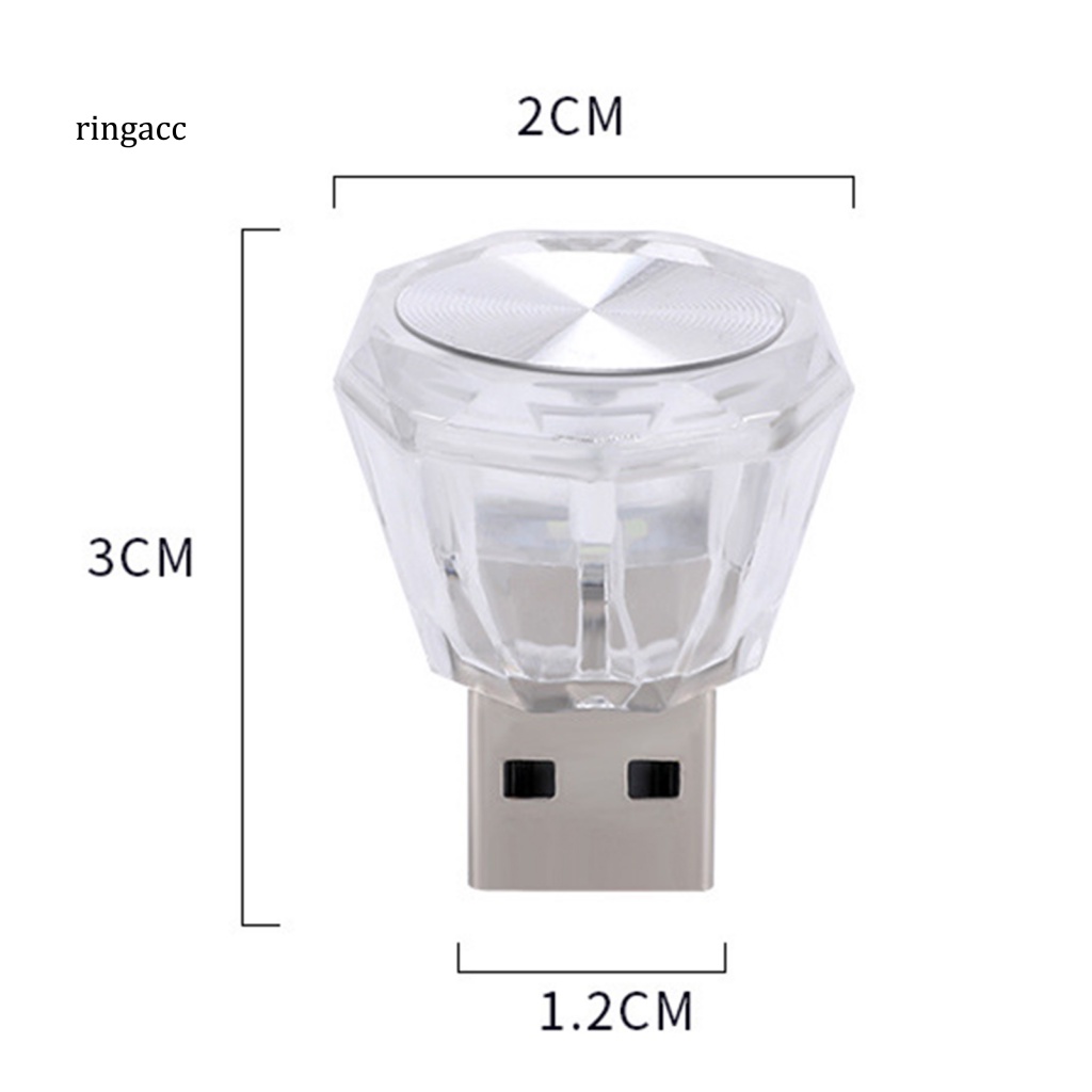 Rga Đèn Ngủ LED Giao Diện USB Tạo Không Khí Thông Dụng Cho Xe Hơi