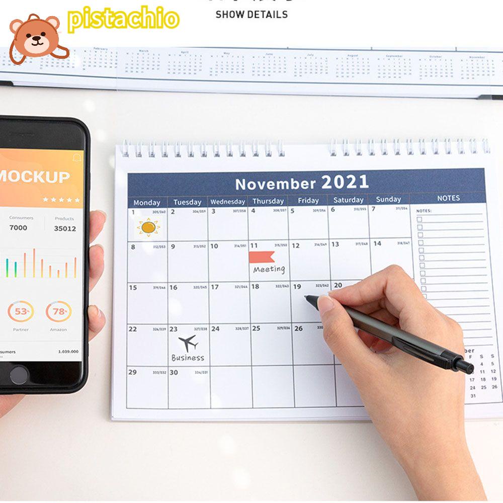 PISTA Lịch Treo Tường Ghi Chú Thiết Kế Sáng Tạo Trang Trí Nhà Cửa